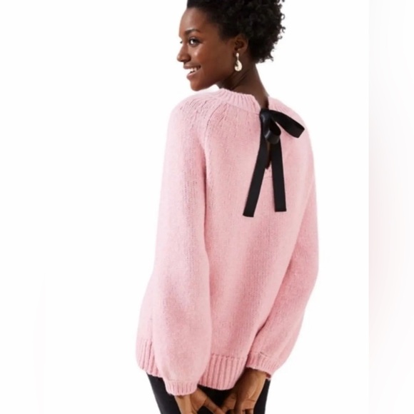 LOFT Sweaters - Loft Pink Cable Knit Sweater Bow XS